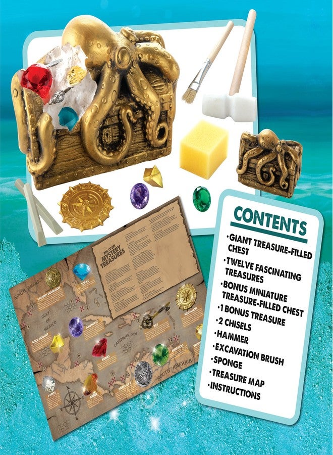 MindWare Dig It Up Discoveries Pirate Mystery Treasure Chest: Giant Discovery Project for Kids - Dig Up 13 Treasures - Includes a Bonus Dig, 2 Chisels and 1 Poster Filled with Pirate Facts and Lore - Image 4